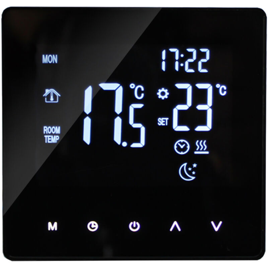 Asupermall - Smart Thermostat Temperature Controller for Water Heating lcd Display Touch Screen Week Programmable Underfloor Heating Thermostats for
