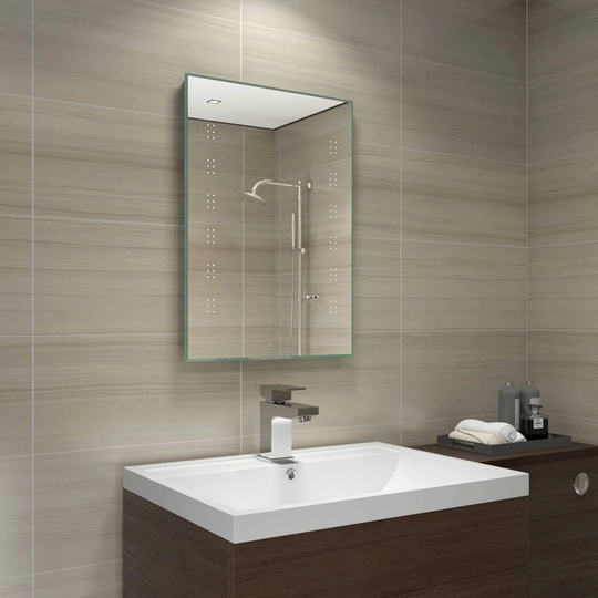 Kibbe Metal Framed Mounted Bathroom Mirror