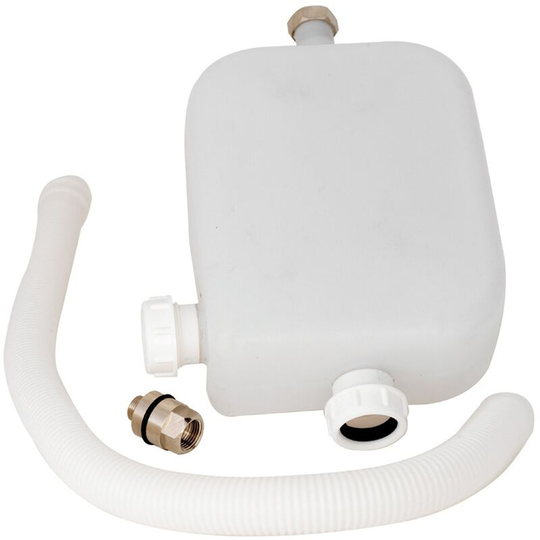 Nuie - 4 Tap Hole Hose Retainer Complete with Drain - SPR04 - Silver