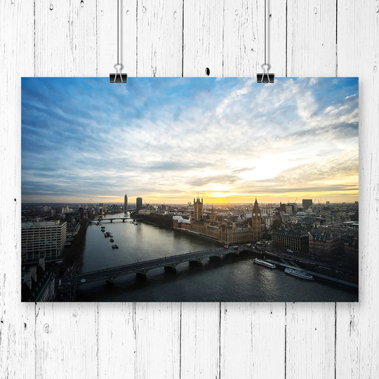 'Big Ben Houses of Parliament London Skyline' Graphic Art