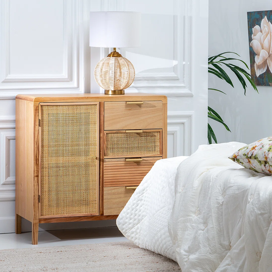 Mame Solid Wood 1 - Door Accent Cabinet