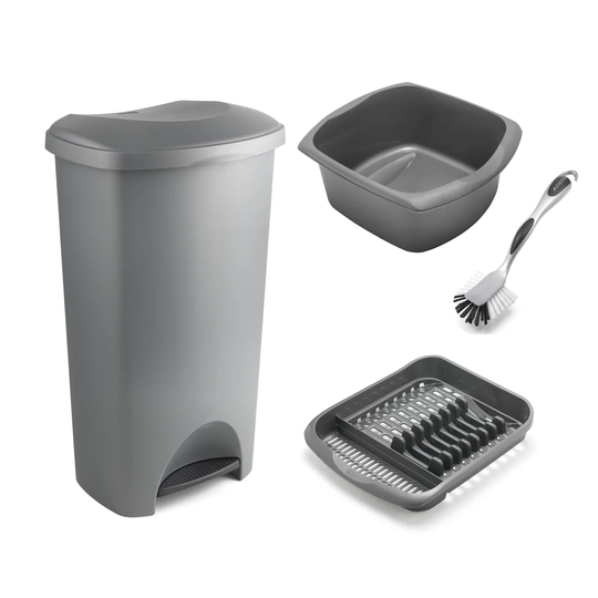 Everyday Family Plastic Step on Rubbish Bin