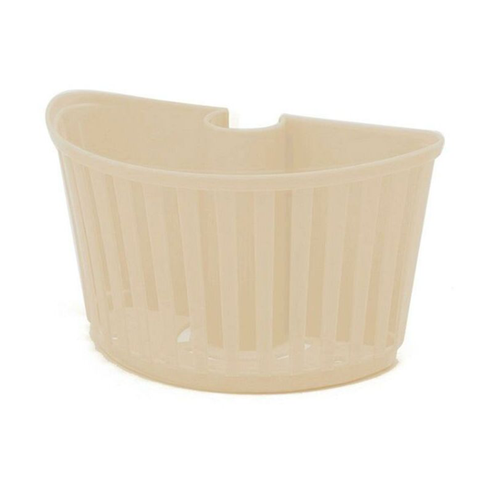 Slotted Drain Baskets Plastic Dish Rack Fit For Faucet Hose Kitchen Bathroom Sink Sponge Soap Storage Colander (White)