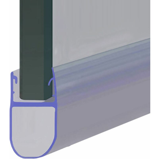 Shower Seal for Screens, Doors or Panels | Fits 8, 9 or 10mm Glass | Seals 11-16mm Gaps | SEAL023 (80cm) - Clear