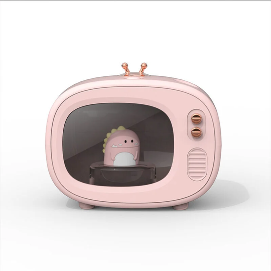Mini Dinosaur TV Smart Air Humidifier USB Sprayer Beauty Supplement Aroma Diffuser Ultra Quiet Operation Atomizer Humidifier Home Air Cleaning (Pink