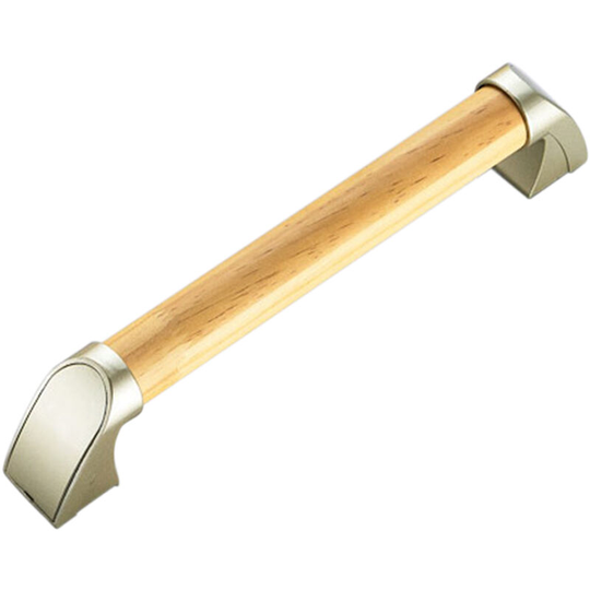 Bathroom Grab Bar Toilet Shower Bathtub Handicap Support Balance Grab Bar Zinc alloy Pine Wood Non-slip Rubber Safety Rail,model: Type 1 - model: