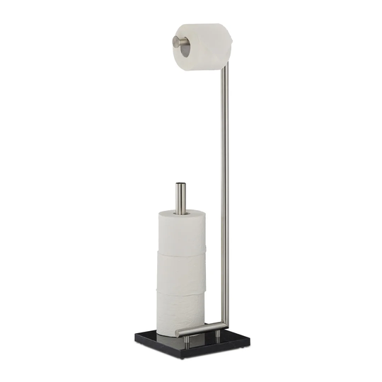 Merri Free-Standing Toilet Roll and Brush Holder