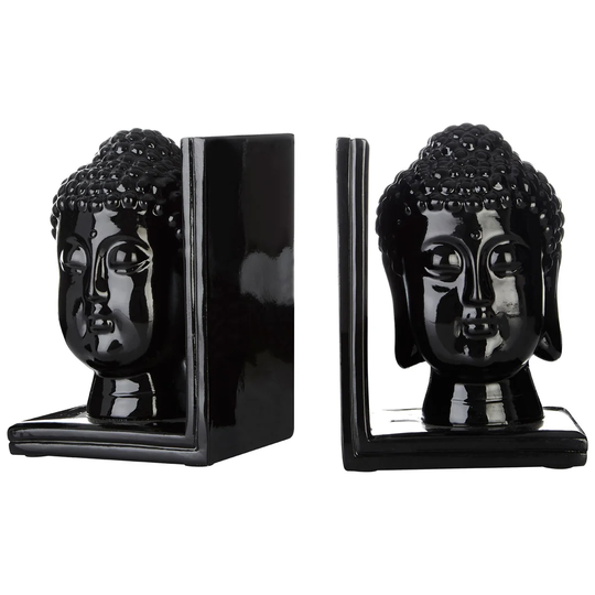 Buddha Head Bookends