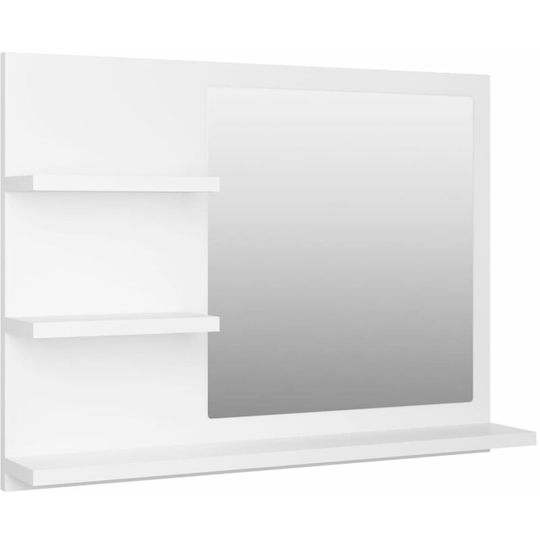 Bathroom Mirror White 60x10.5x45 cm Engineered Wood Vidaxl White