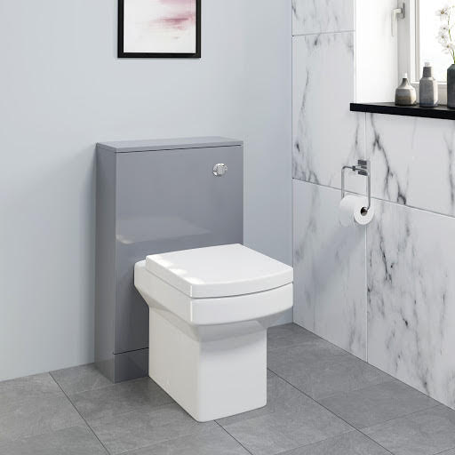 Aurora Grey Gloss Concealed Cistern Unit Royan Toilet 500mm W 215mm D