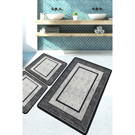 Cahaba 3 Piece Rectangle Bath Rug Set