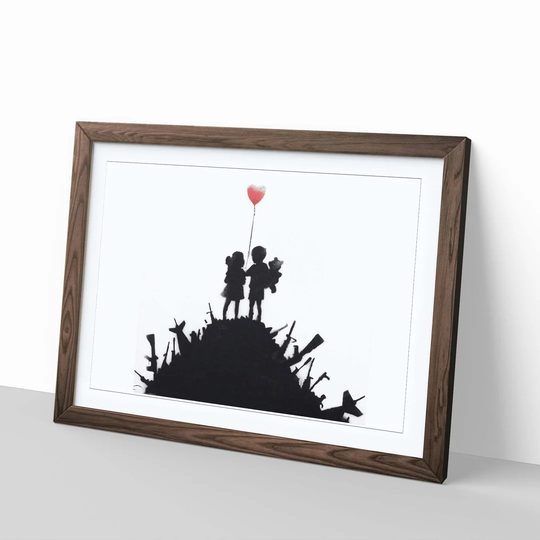 Balloon Graffiti by Banksy Framed Painting Print