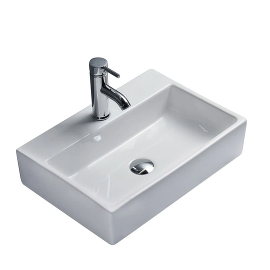 Belfry Bathroom Counter Top Sink Basin Bowl Ceramic White Modern Stylish For Bathroom Cloakroom (Classic)