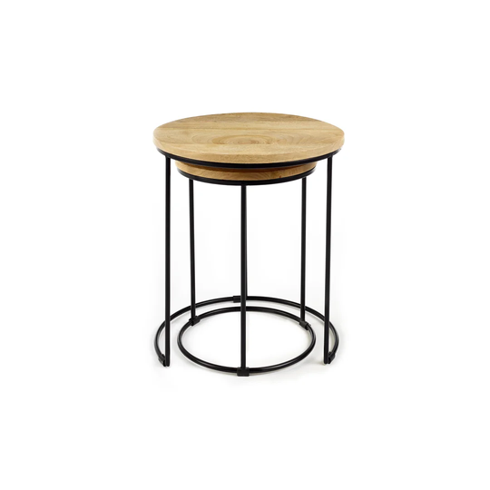 Pedestal Nest Of Tables Built-In Outlets