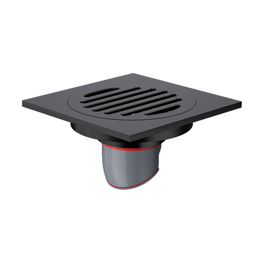 Floor Drain Bath Removable Drain Cover for Bathroom Shower Room Square Toilet Garden Strainer Rust Proof Stainless Steel 10X10 cm Black