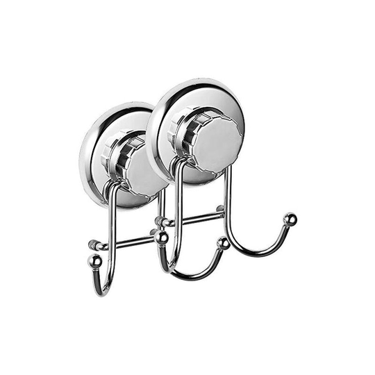 Accessories - Powerful suction cup holder - Towel, bathrobe and loofah organizer - Sturdy stainless steel hooks for bathroom and kitchen, towel