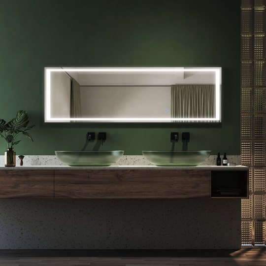 ELEGANT 1600 x 500 mm Full Length Mirror LED Illuminated Dressing Mirror with 3 Lights Changing Modesand Smart Touch Switch Wall Mounted/ FLoor