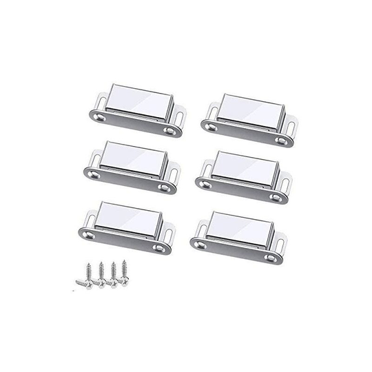 Magnetic Catches Magnets, 6kg Magnetic Door Catch and 24 Screws, 304 Stainless Steel, Magnetic Catches Magnetic Catches for Furniture/Cabinet/Closet