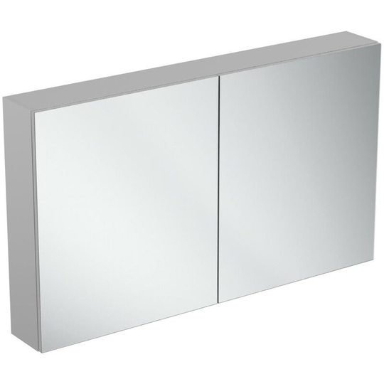 Ideal Standard 2-Door Mirror Cabinet 1200mm Wide - Aluminium