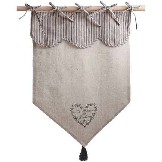 Gray Heart Pattern Curtain