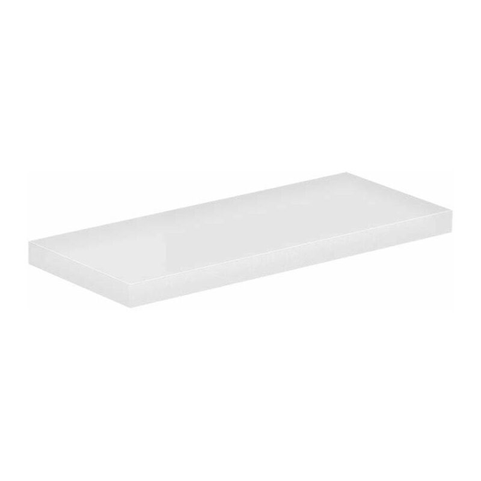 Napoli Gloss White 30cm Floating Bathroom Shelf - White Gloss