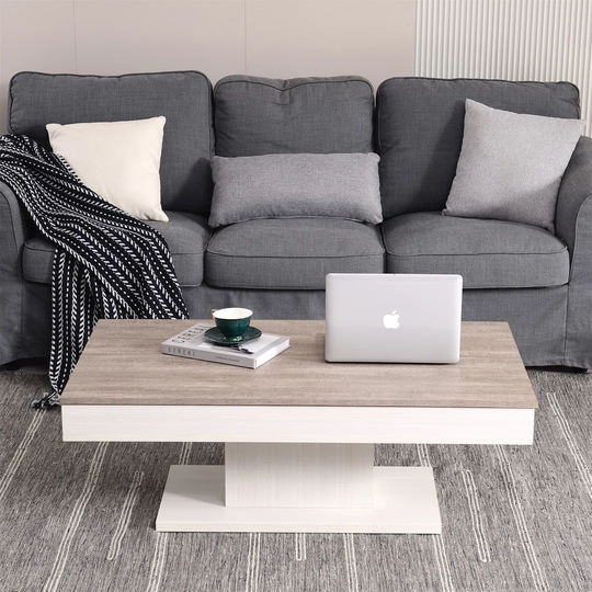 Umana Extendable Pedestal Coffee Table with Storage