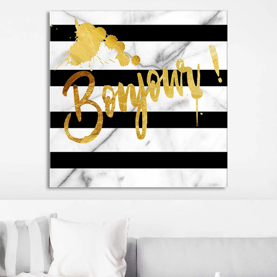 Bonjour by Jodi - Wrapped Canvas Graphic Art