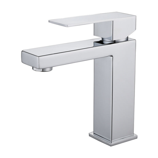 Single-handle swivel bathroom faucet bathroom and kitchen four-sided sink faucet hot and cold electroplating brushed gloss