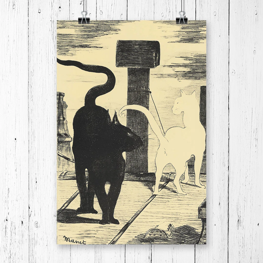 The Rendezvous Cats' by Édouard Manet Graphic Art
