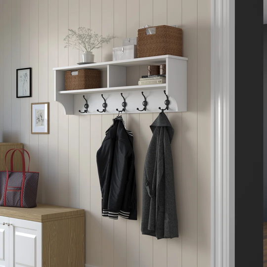 Natosha 5 - Hook Wall Mounted Coat Rack with Storage