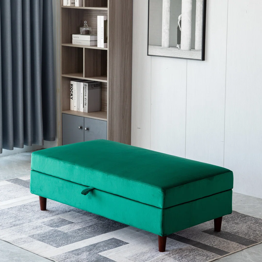 Athalia 131Cm Velvet Rectangle Storage Ottoman