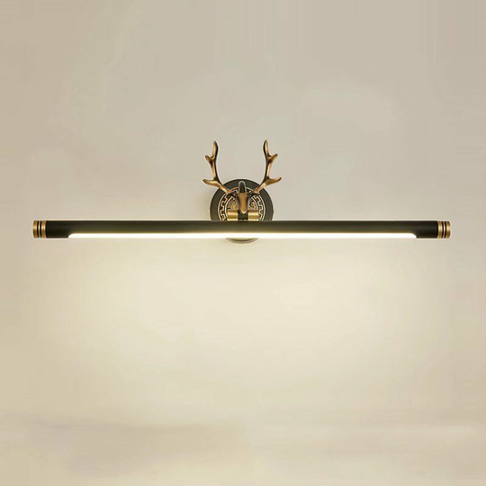 Perleraregb - Antler led Mirror Headlight Bathroom Bathroom Mirror Cabinet Toilet Toilet Bathroom Sink Lamp Black