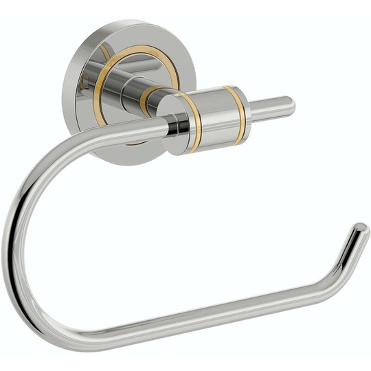 Premium traditional curved toilet roll holder - Chrome - Accents