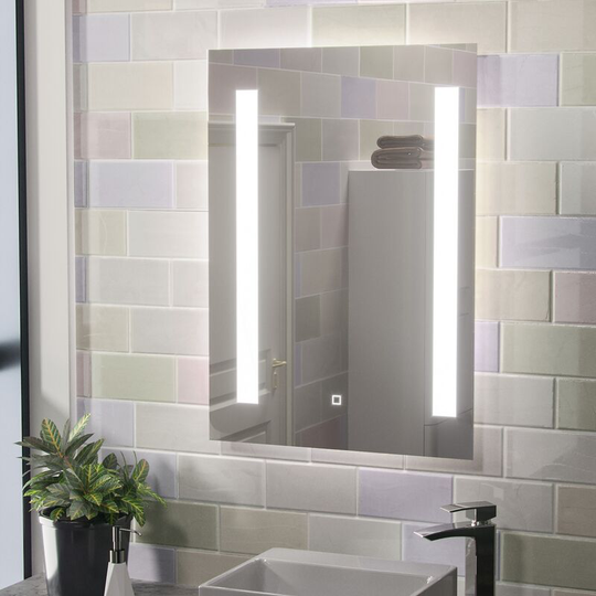 Mason Large Illuminated led Bathroom Mirror with Anti Fog and Touch Switch