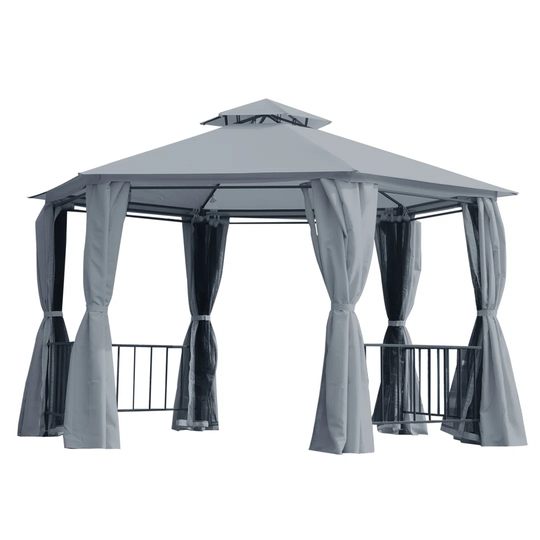 Adoni 3.9m x 2.95m Steel Patio Gazebo