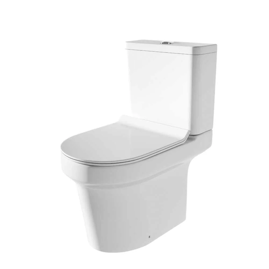 Bence Close Coupled Toilet with Button Flush and Soft Close Seat