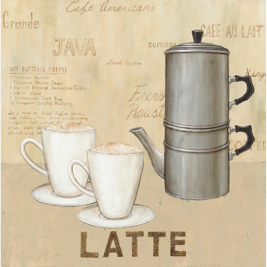 'Latte Cream' by David Carter Brown - Wrapped Canvas Typography Print