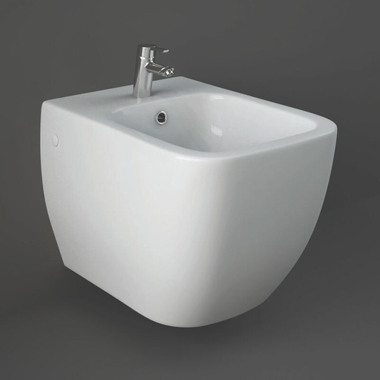 Rakceramics - rak Metropolitan Rimless Wall Hung Bidet with Hidden Fixations 525mm Projection - White