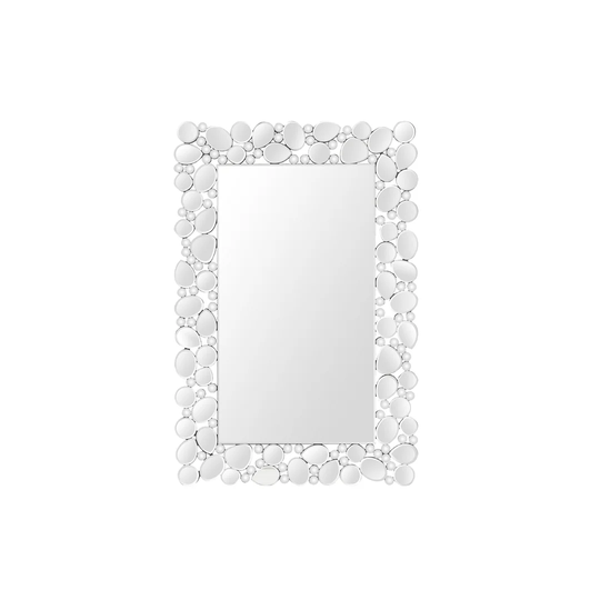 Sehili Glass Framed Wall Mounted Accent Mirror in White