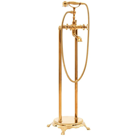 Freestanding Bathtub Faucet Stainless Steel 99.5 cm Gold VD06425 - Hommoo