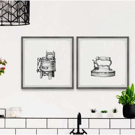 Old Washer - 2 Piece Picture Frame Drawing