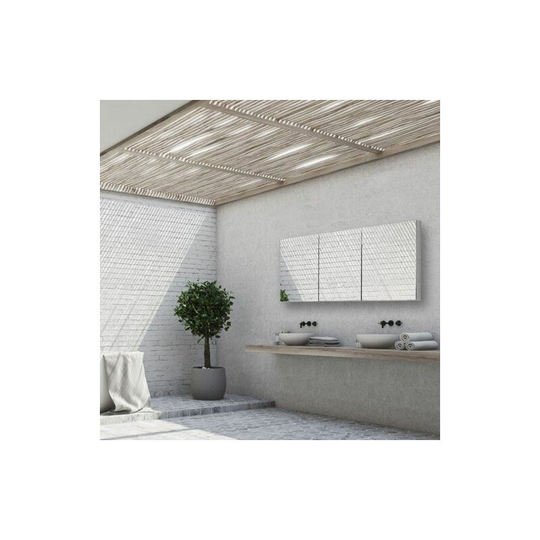 Eris 120 Single Door Mirrored Cabinet - 1200mm Wide - 48200 - Aluminium - HIB