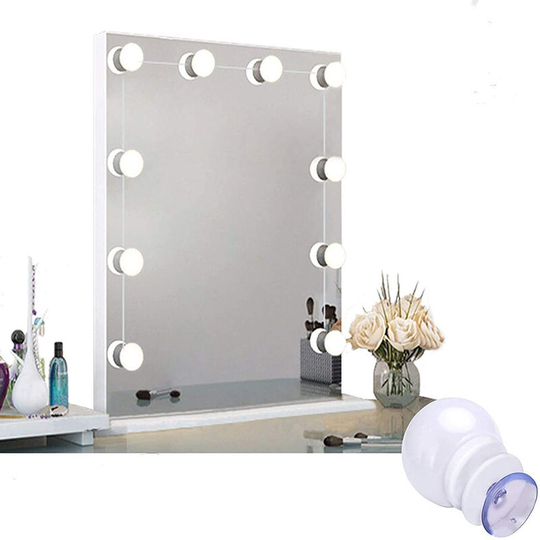 Hollywood Led Vanity Lights Strip Kit with 10 Dimmable Light Bulbs for Full Body Length Makeup Mirror, Wall Mirror, Plug in Vanity Mirror Lights with