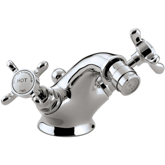 Bristan - 1901 Bidet Mixer Tap with Pop Up Waste and Ceramic Disc Valves - Chrome