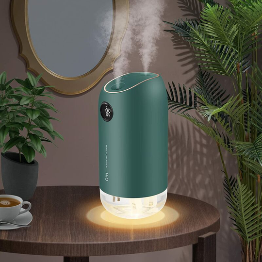 Perlerare - 500ML Air Humidifier, Quiet Ultrasonic 23dB Baby Air Humidifier, Auto Shut-Off Home Air Humidifier with 2 Cotton Filters, Green