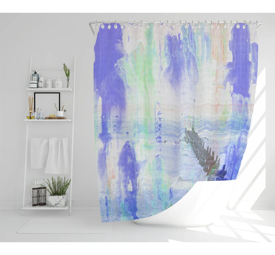 Beach BLUE Designer Shower Curtain