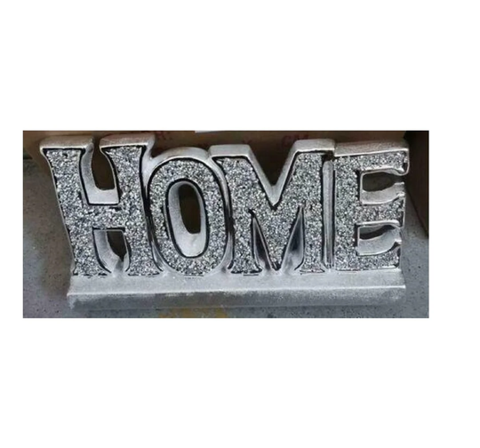 Farragut Crushed Diamond Silver Home Sign Ceramic Ornament Letter Block