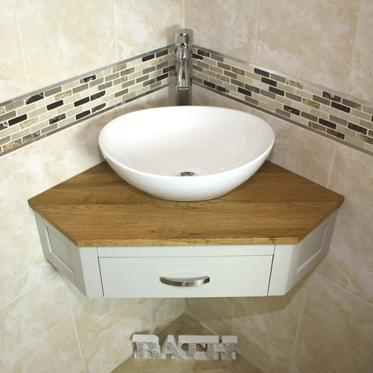 Giovani Wall Mounted Corner Vanity Unit