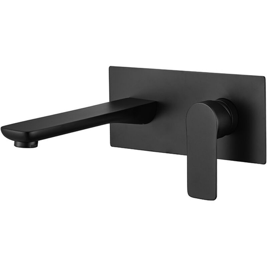 Chrome wall-mounted washbasin faucet Bathtub faucet Single handle wall-mounted washbasin faucet Wall-mounted bathroom faucet, split, black