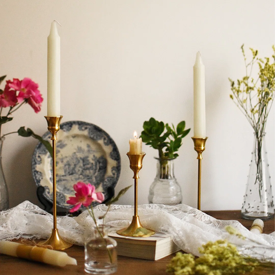 3 Piece Gold Candlesticks